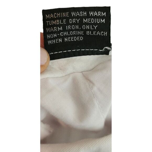 Vintage 80s Nordstrom Preppy Chinos Pants Womens Size 6 White Pleated - Picture 7 of 7
